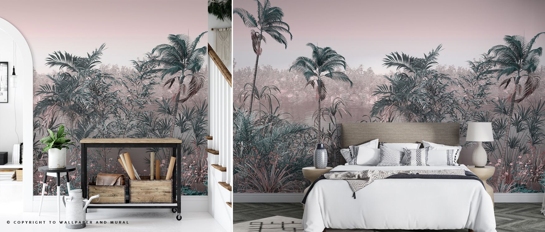 The imagery of Jungle Seashore Wallpaper blends tropical foliage with seashore tones. Suited for living rooms or bedrooms, it enriches spaces with vibrancy. Each motif conveys freshness, turning walls into immersive backdrops filled with charm, artistry, 