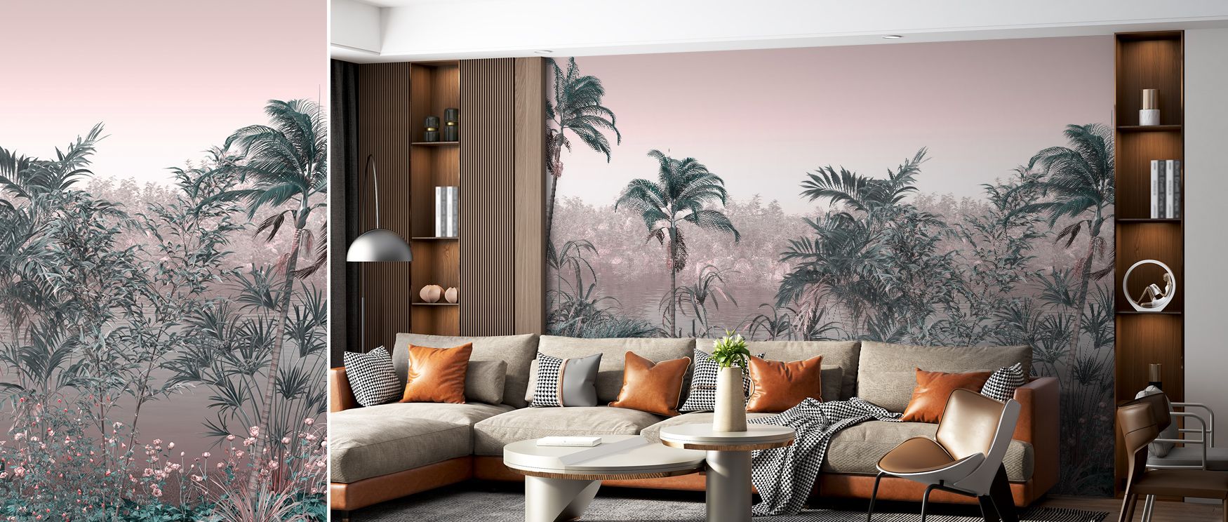 Through layered imagery, Jungle Seashore Wallpaper conveys vibrancy of foliage and seashore. Its motifs enrich kitchens or living rooms with freshness. Each detail conveys charm, offering interiors immersive artistry, warmth, and character shaped by tropi