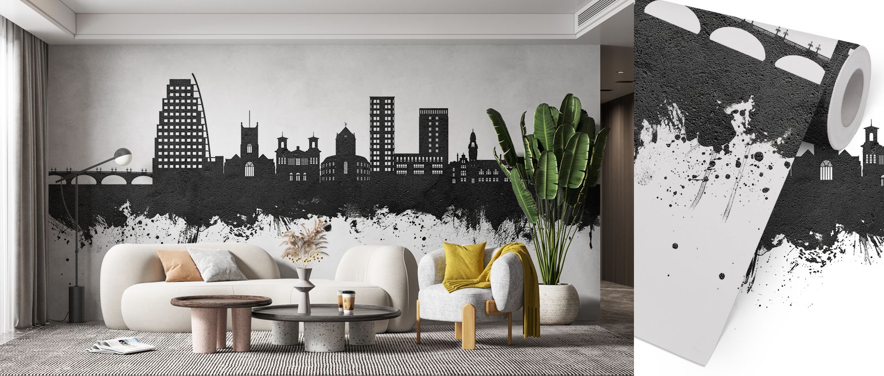 The spirit of Kingston upon Thames England Skyline Black & White Wallpaper lies in its monochrome city imagery. Perfect for offices or living rooms, it enriches spaces with strength. Each motif reflects balance, shaping walls into metropolitan backdrops f