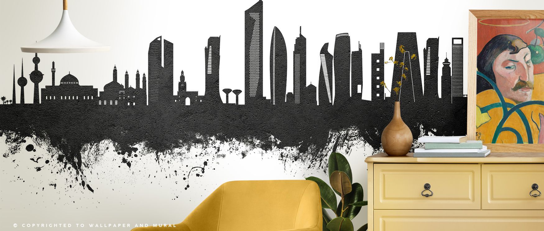 Kuwait City Skyline Black & White Wallpaper interprets heritage into monochrome imagery layered with strength. Its motifs enrich living rooms or bedrooms, offering balance. Each pattern conveys artistry, shaping interiors into striking metropolitan backdr