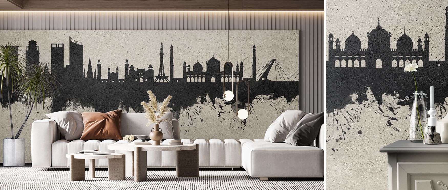 The character of Lahore Pakistan Skyline Concrete Wallpaper rests in textured tones layered with heritage. Suited for lofts or offices, it enriches interiors with strength. Each motif conveys artistry, ensuring walls radiate metropolitan vibrancy while re