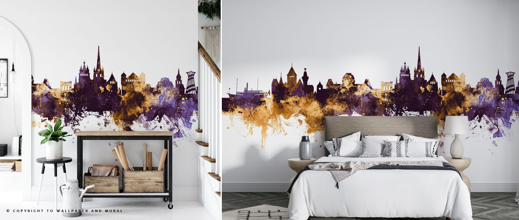 Through bold tones, Lausanne Switzerland Skyline Purple & Gold Wallpaper conveys cultural character shaped with strength. Suited for offices or bedrooms, its imagery enriches interiors with metropolitan rhythm. Each motif reflects artistry, ensuring walls