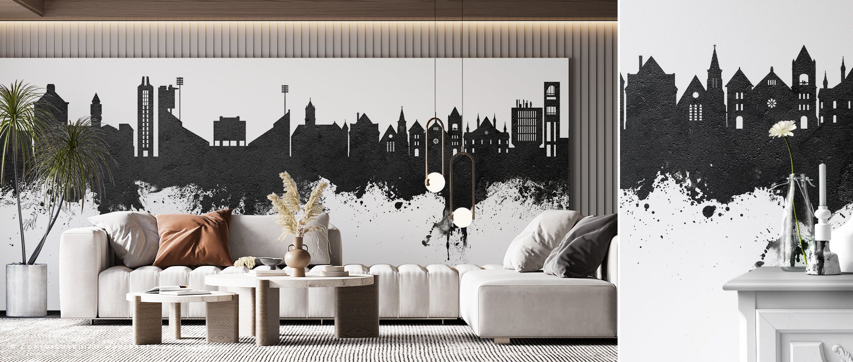The artistry of Lawrence Kansas Skyline Black & White Wallpaper emerges through dramatic contrast layered in tone. Suited for bedrooms or offices, it enriches walls with strength. Each motif conveys heritage, creating metropolitan backdrops that radiate c