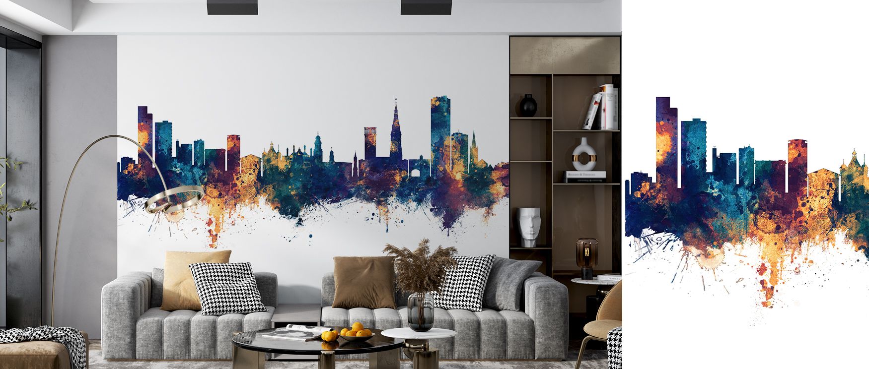 Leicester England Skyline Blue & Bronze Wallpaper thrives on urban rhythm expressed through bold tones. Its motifs enrich bedrooms or living rooms with strength. Each motif conveys artistry, shaping walls into metropolitan backdrops that radiate cultural 