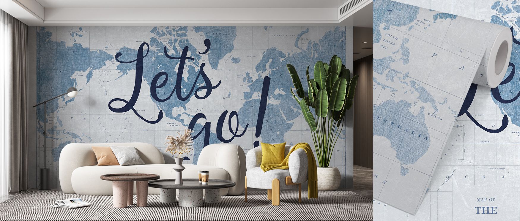 Let’s Go Blue World Wallpaper interprets storytelling through whimsical imagery layered in blue tones. Its motifs enrich children’s rooms or nurseries with charm. Each motif conveys artistry, shaping walls into joyful settings where imagination thrives wi