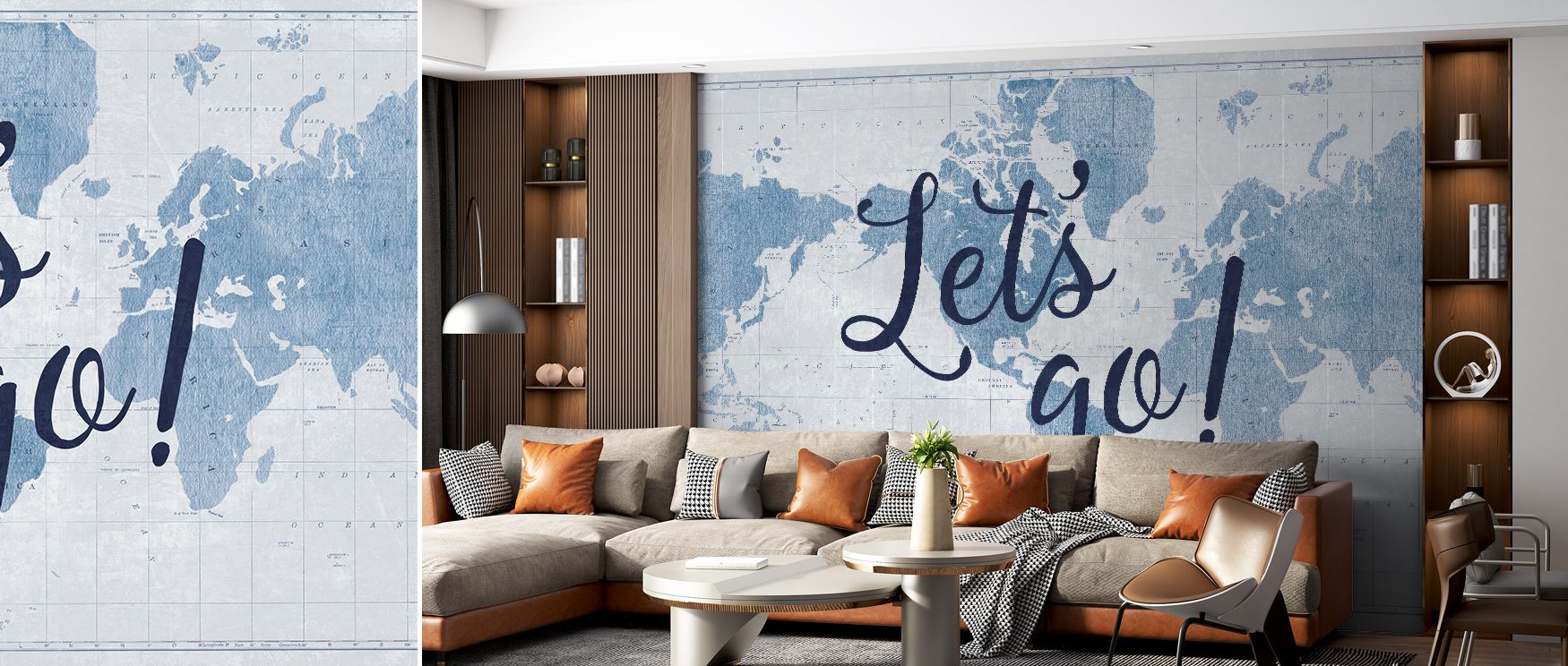 In Let’s Go Blue World Wallpaper, whimsical imagery unfolds with playful rhythm. Its motifs enrich children’s rooms or nurseries with charm. Each motif conveys artistry, shaping interiors into lively spaces filled with joy, imagination, and whimsical ener