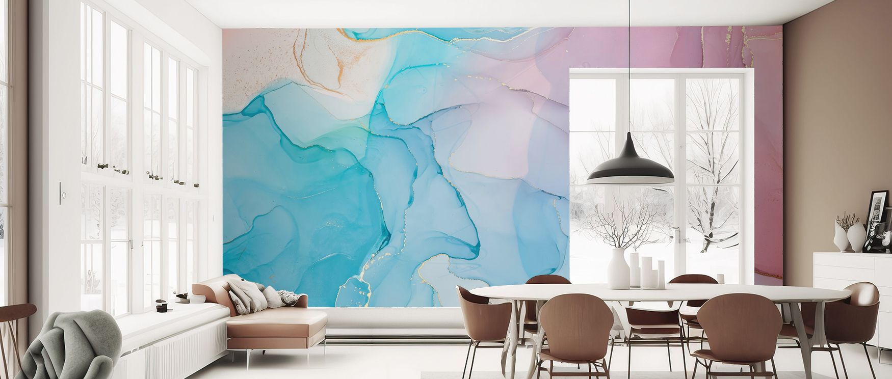 Liquid Silk Wallpaper reveals fluid imagery layered in graceful rhythm. Perfect for living rooms or bedrooms, its motifs enrich atmosphere with calm. Each motif conveys artistry, ensuring walls resonate with serenity, refinement, and timeless fluid charm 