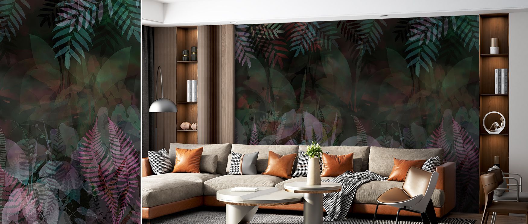 Liquid Tropic Wallpaper reflects abundance through foliage imagery layered in tone. Perfect for kitchens or bedrooms, it enriches interiors with charm. Each motif conveys artistry, surrounding spaces with freshness and vitality that ensures walls radiate 