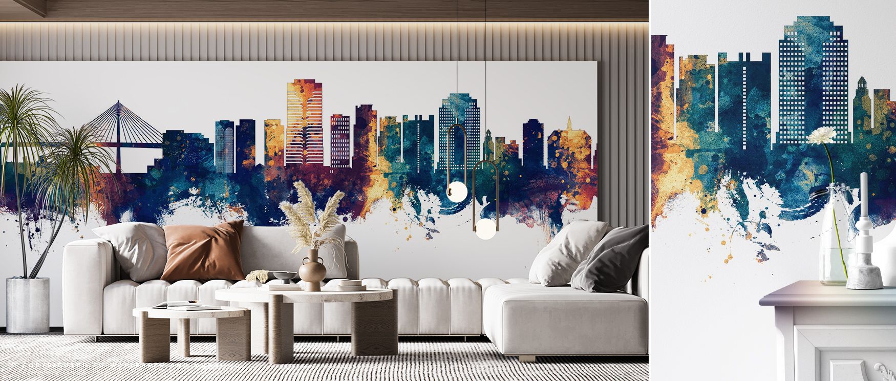The artistry of Long Beach California Skyline Blue & Bronze Wallpaper lies in contrast layered in tone. Perfect for living rooms or bedrooms, it enriches atmosphere with pride. Each motif conveys artistry, ensuring walls radiate strength, cultural identit