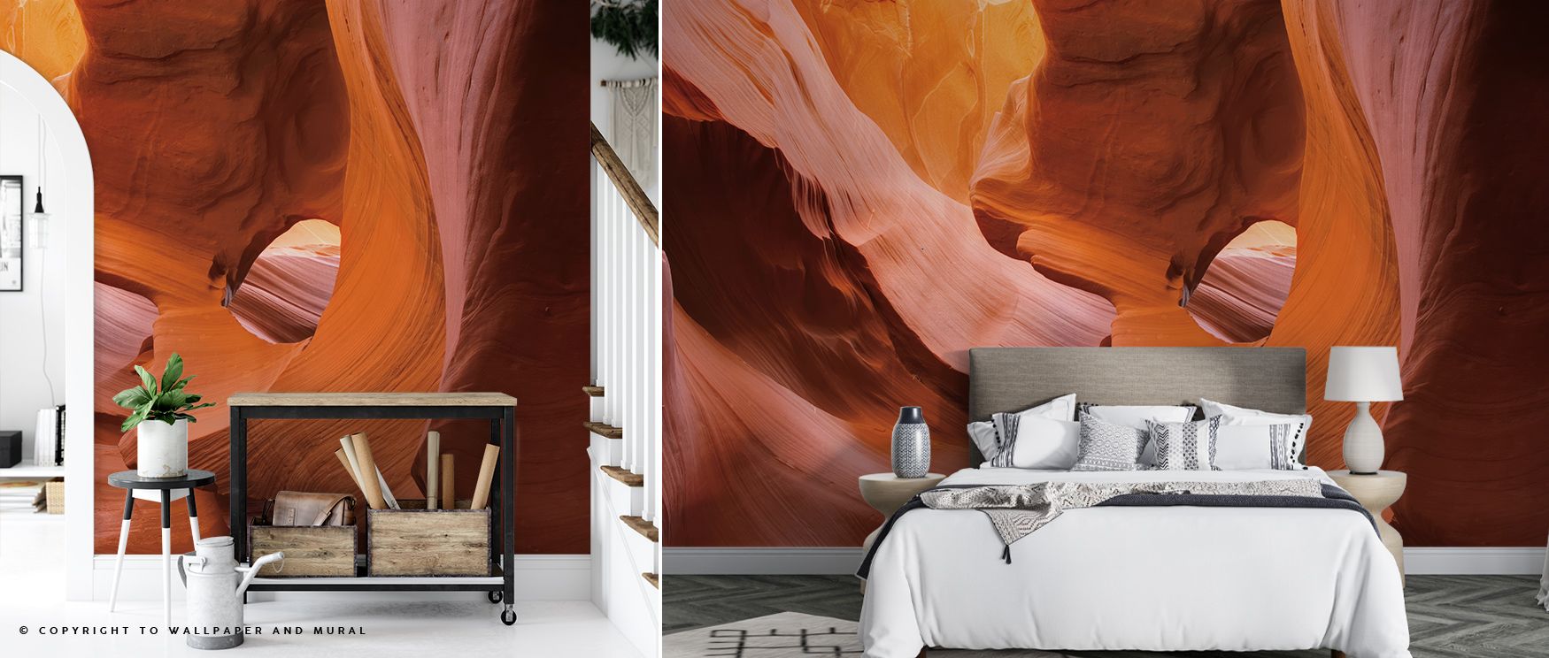Lower Antelope Canyon II Wallpaper thrives on natural textures expressed in warm tones. Suited for offices or bedrooms, it enriches atmosphere with vitality. Each motif conveys artistry, shaping walls into calm reflections of natural resilience, balance, 