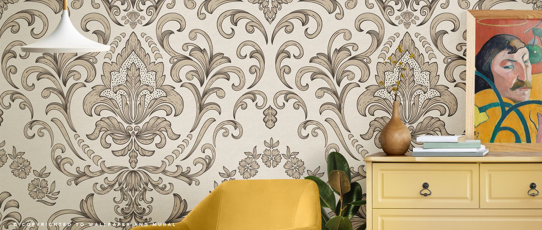 Ludovici Wallpaper reflects cultural spirit through vintage motifs shaped in tone. Perfect for bedrooms or kitchens, it enriches atmosphere with balance. Each motif conveys artistry, ensuring interiors resonate with rhythm, warmth, and nostalgic decorativ