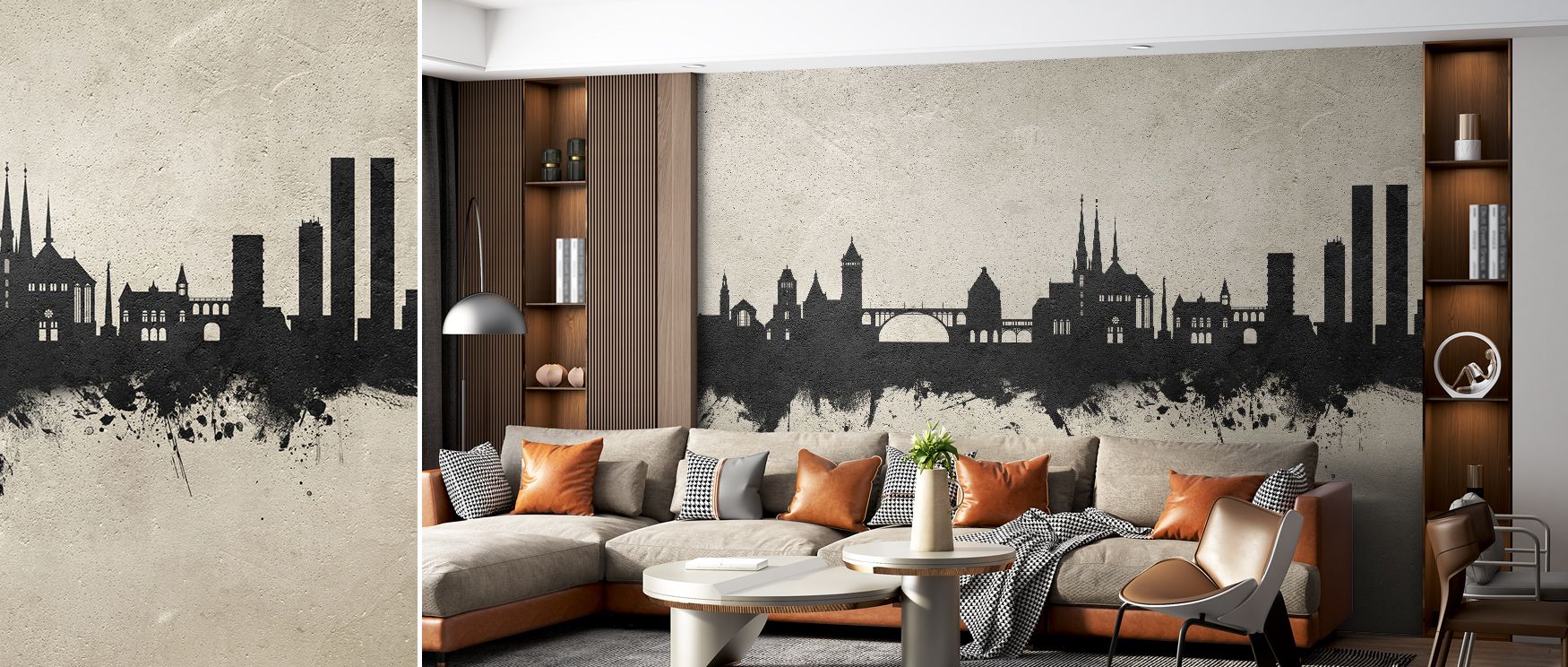 Luxembourg City Skyline Concrete Wallpaper reflects cultural strength expressed in gritty rhythm. Perfect for bedrooms or offices, it enriches atmosphere with heritage. Each motif conveys artistry, ensuring walls resonate with resilience, balance, and met