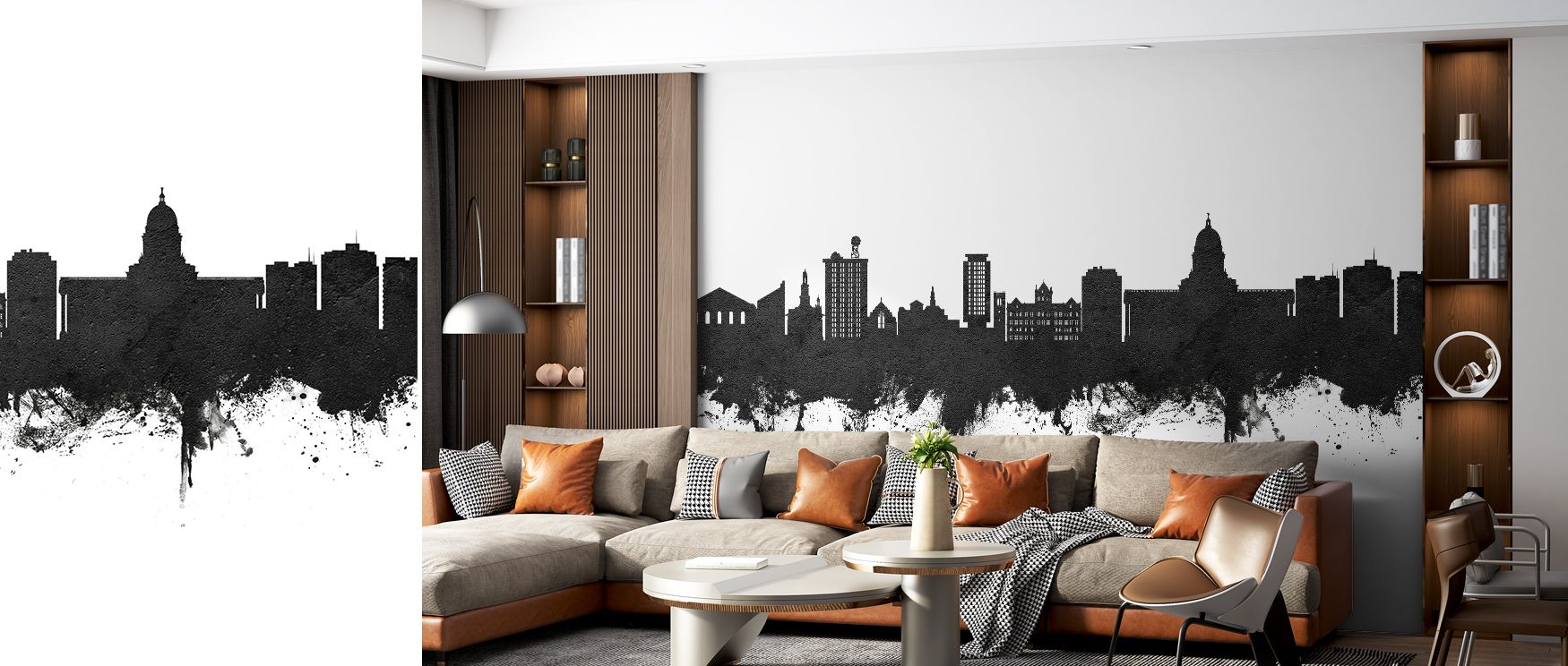 The artistry of Madison Wisconsin Skyline Black & White Wallpaper lies in dramatic contrast layered in tone. Perfect for living rooms or bedrooms, it enriches atmosphere with pride. Each motif conveys resilience, ensuring walls resonate with cultural heri