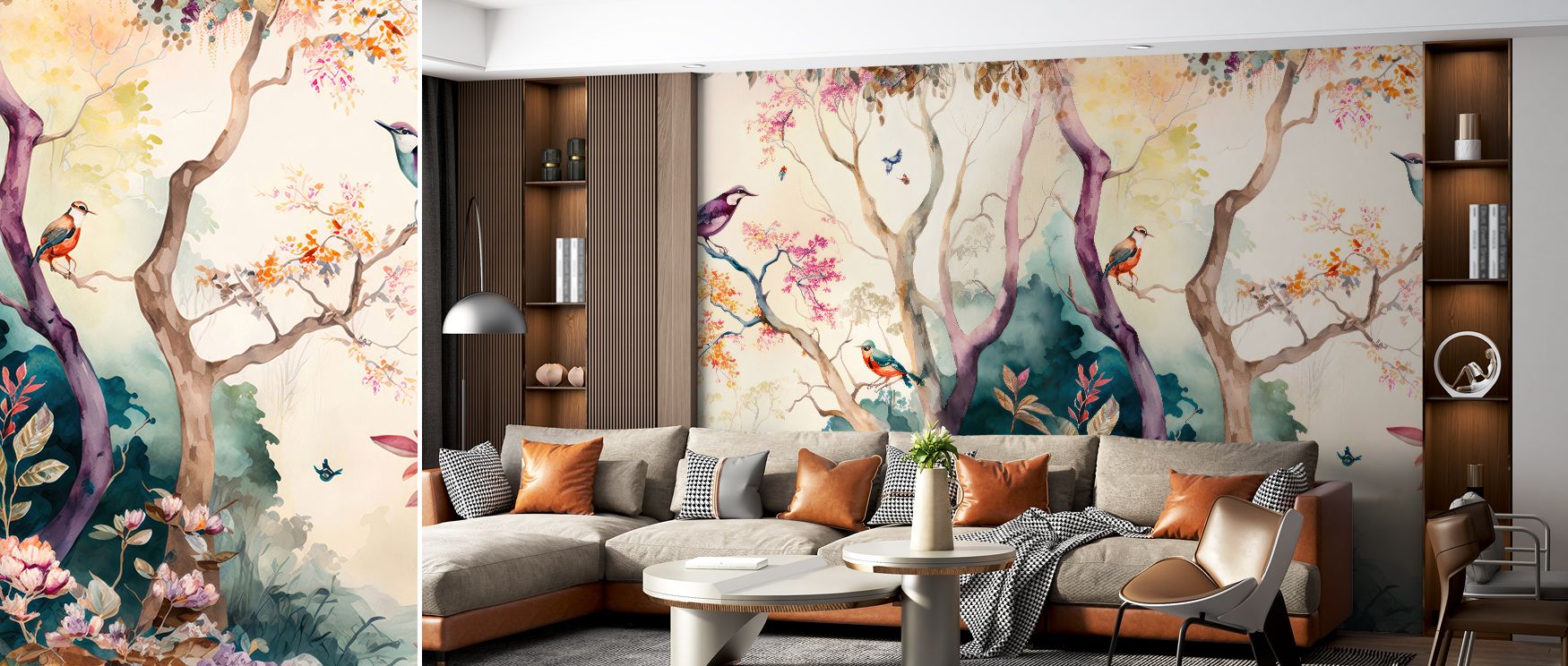 Magical Birds Wallpaper blossoms with bird imagery layered in lively tone. Its motifs enrich playrooms or nurseries with creativity. Each motif conveys artistry, ensuring walls radiate joy, inspiration, and whimsical character while surrounding spaces wit