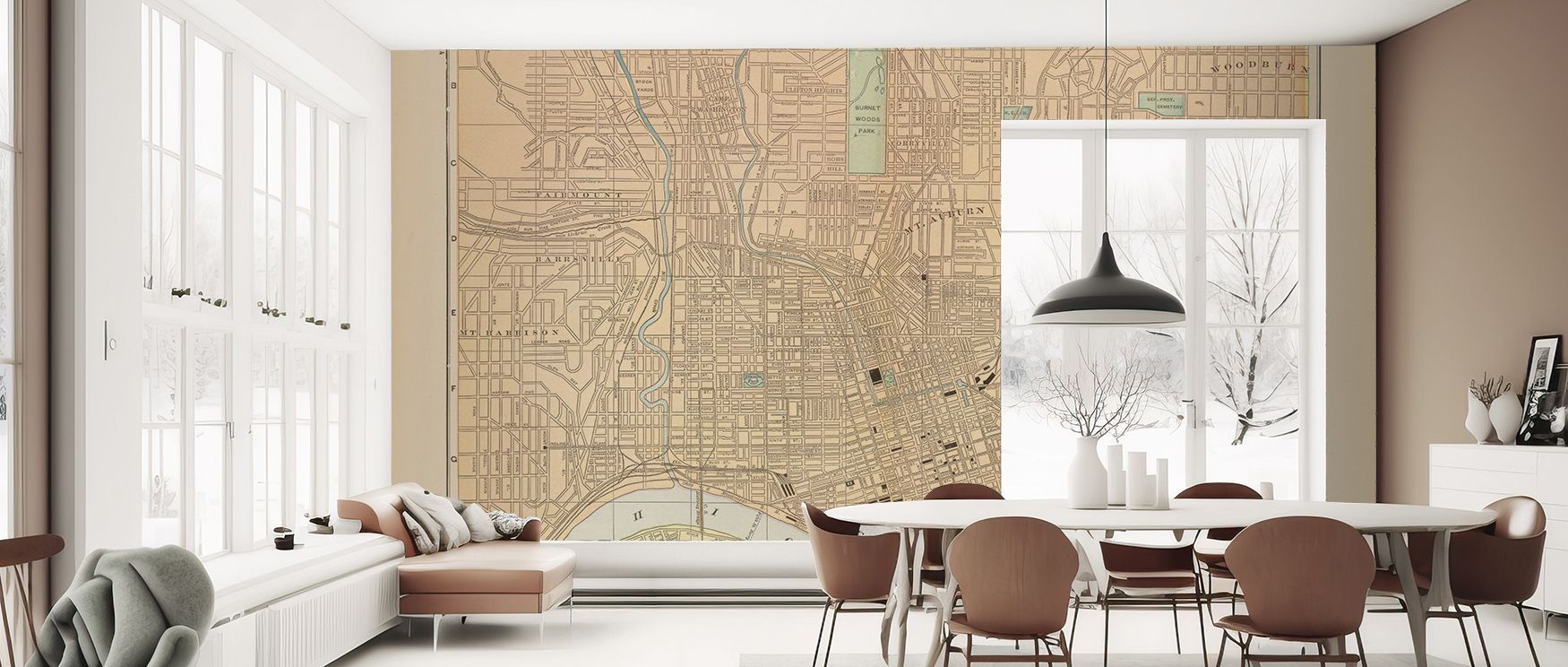 Map of Cincinnati Wallpaper presents cartographic imagery layered in rhythm. Perfect for offices or bedrooms, it enriches interiors with cultural charm. Each motif conveys artistry, ensuring walls resonate with heritage, metropolitan pride, and balance na