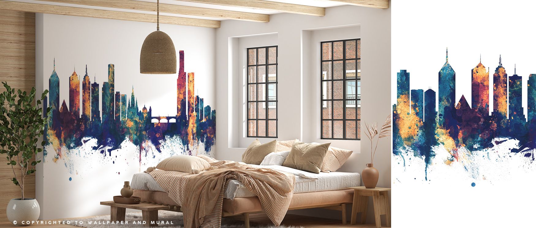 Melbourne Australia Skyline Blue & Bronze Wallpaper thrives on contrast layered in city imagery. Its motifs enrich bedrooms or offices with pride. Each motif conveys artistry, ensuring walls resonate with heritage, balance, and vibrancy while shaping inte