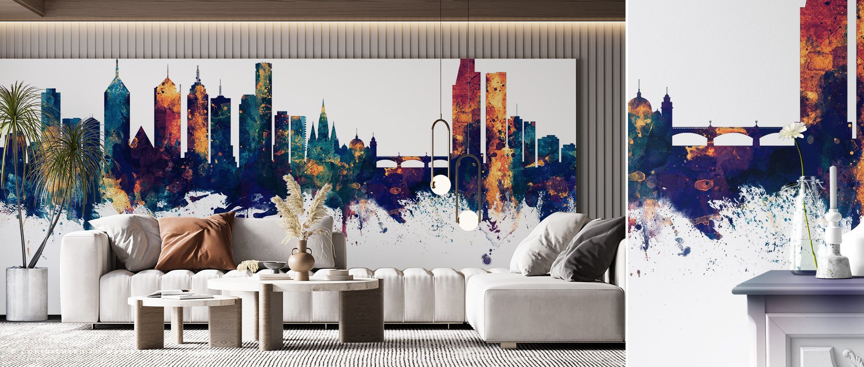 Melbourne Australia Skyline Blue & Bronze Wallpaper interprets metropolitan pride into layered skyline imagery. Its motifs enrich bedrooms or living rooms with charm. Each motif conveys artistry, ensuring interiors resonate with strength, balance, and vib