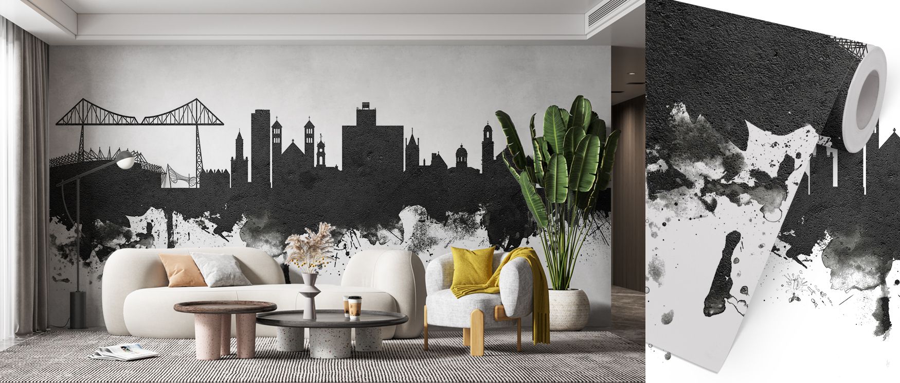 Composed tones carry the Middlesbrough England Skyline Black & White Wallpaper, where silhouettes echo rhythm of culture. Its design translates history into interiors, turning walls into minimal landscapes. In bedrooms or offices, it enriches spaces with 