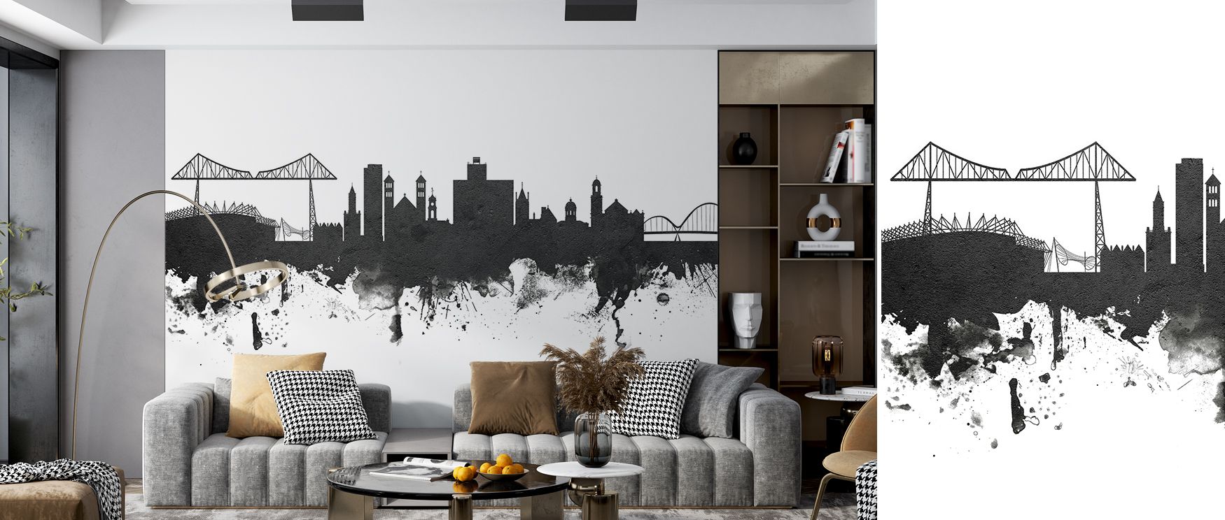 Layers of history unfold in the Middlesbrough England Skyline Black & White Wallpaper, where tones highlight architectural silhouettes. Its imagery enriches living rooms or bedrooms, turning walls into cultural landscapes. Interiors gain atmosphere filled