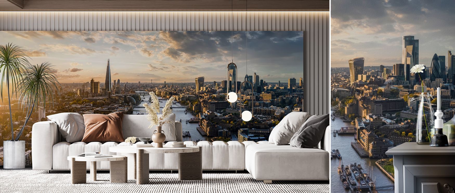 Sweeping textures define the Mighty London Wallpaper, where silhouettes rise boldly, carrying rhythm and contrast. Its visual language conveys sophistication, offering interiors atmosphere alive with cosmopolitan depth. In bedrooms or living rooms, the de