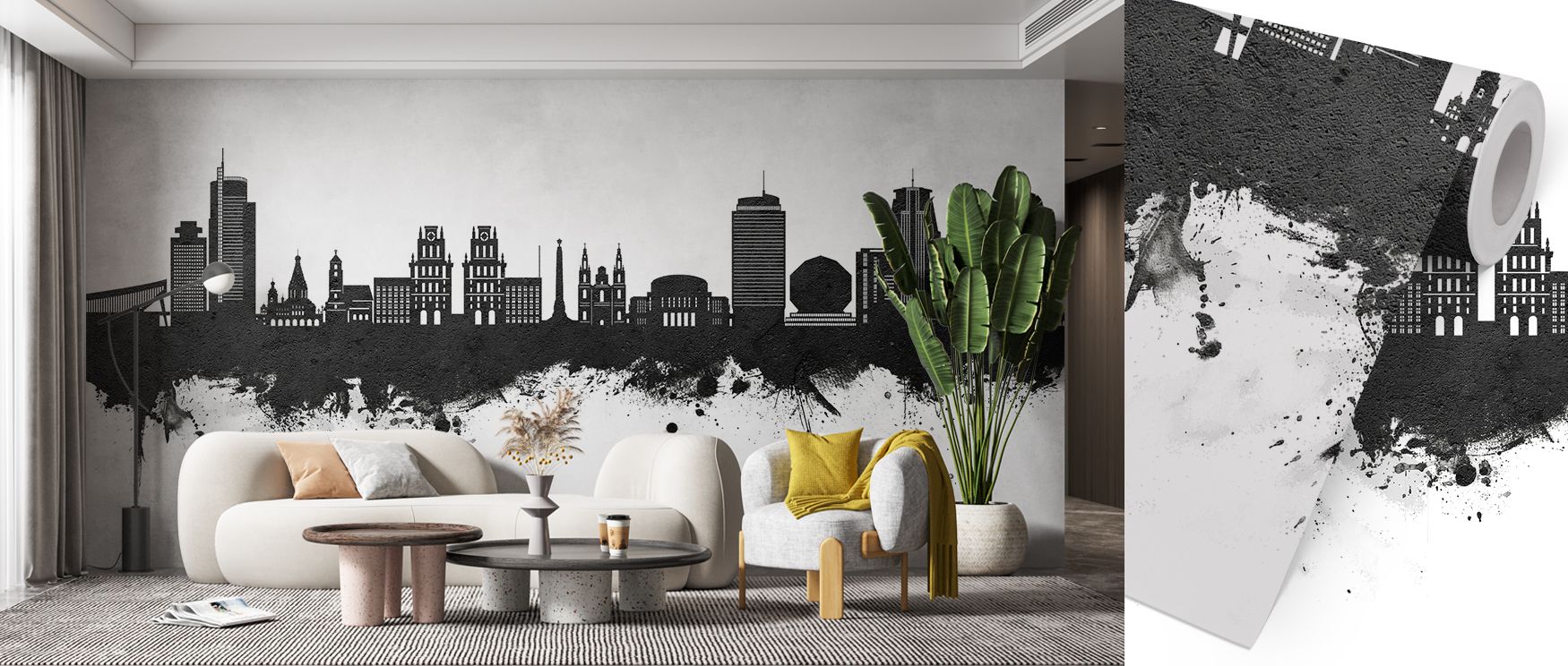 Landmark imagery emerges in the Minsk Belarus Skyline Black & White Wallpaper, layered with refined contrasts. Its design balances timeless charm with modern tone, offering walls atmosphere alive with history. Perfect for bedrooms or offices, it creates i