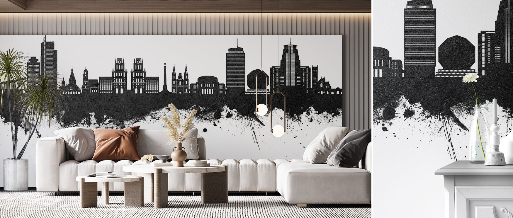 Across its tones, the Minsk Belarus Skyline Black & White Wallpaper conveys rhythm and harmony. Silhouettes of architecture rise with composure, enriching interiors with atmosphere. In living rooms or offices, it offers design presence that reflects herit