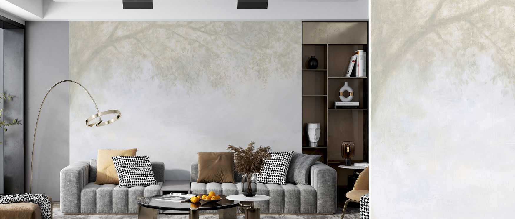 Gentle textures shape the Misty Morning Wallpaper into a visual poem of dawn. The shifting haze and soft luminosity suggest balance and stillness, enriching walls with atmosphere. Ideal for bedrooms or offices, it makes interiors feel serene and deeply co