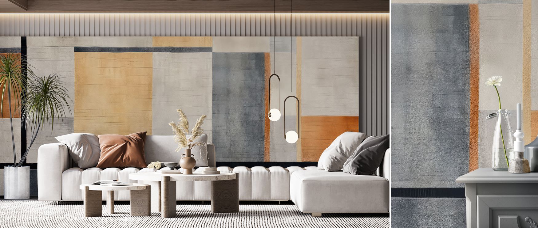 Within the Mondrisque No.2 Wallpaper, visual dialogue emerges between shape and space. The patterns reflect both order and artistry, enriching interiors with abstract calm. In living rooms or offices, it enhances walls with design that feels creative yet 