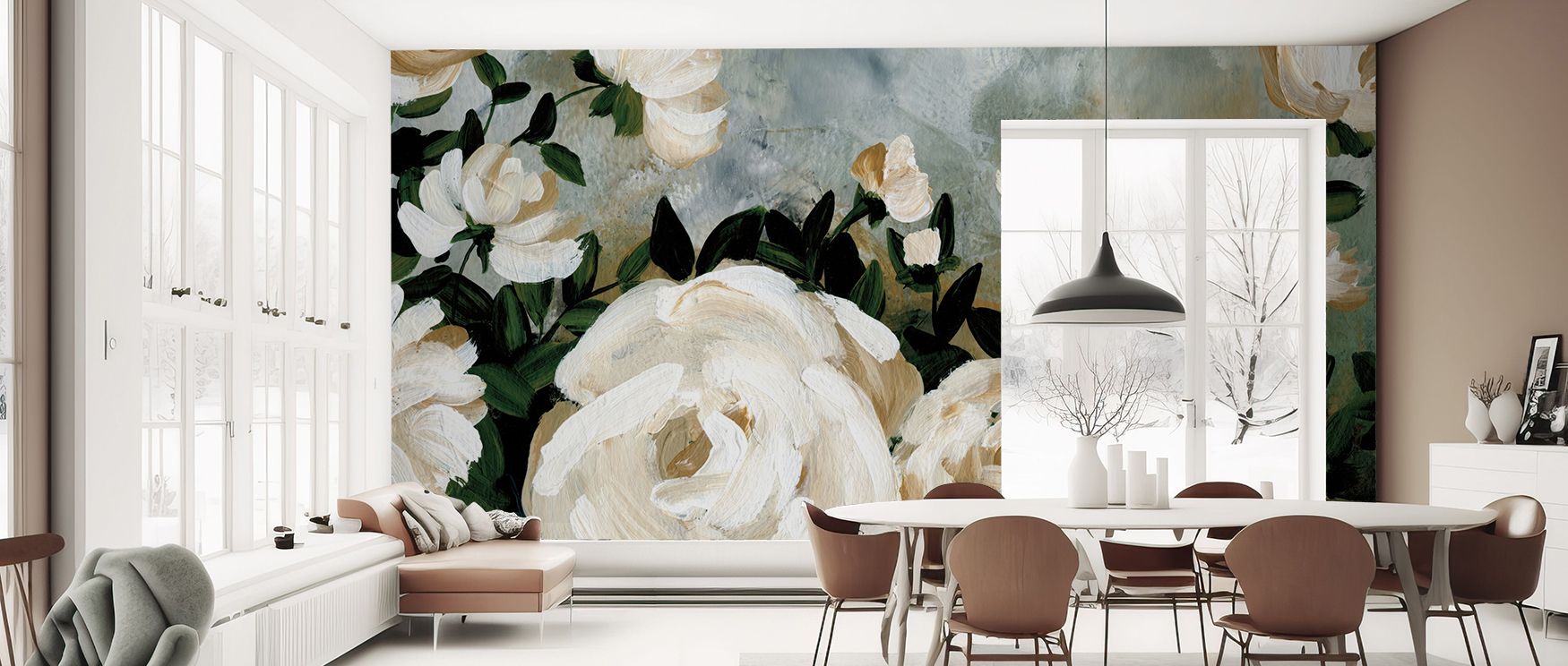 Moody Garden Wallpaper suggests mystery through soft shading, where forms merge into elegant rhythm. Its imagery creates atmosphere that enriches bedrooms or offices, offering balance through design charm. Walls become filled with composure, carrying sere