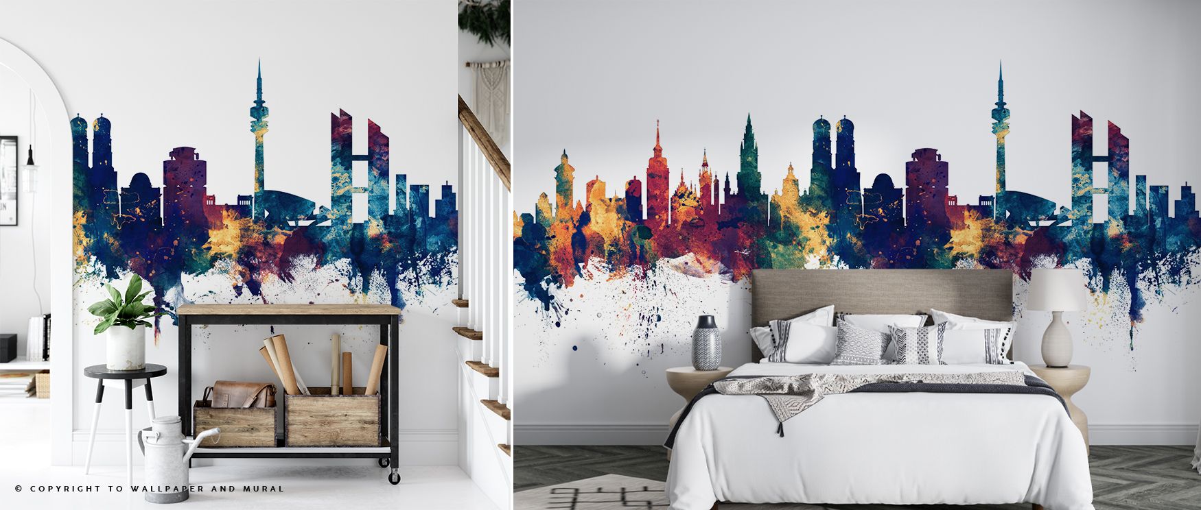 Cultural rhythm resonates in the Munich Skyline Blue & Bronze Wallpaper, where imagery layers tone and form. Its design enriches offices or bedrooms, creating atmosphere alive with sophistication. Walls gain composure, turning interiors into timeless refl