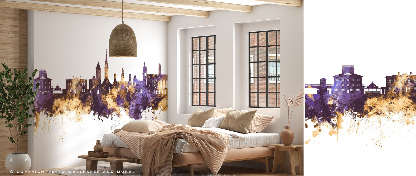 New Bern North Carolina Skyline Purple & Gold Wallpaper layers luminous tones across imagery, where silhouettes reflect refinement. Its design enriches bedrooms or offices, creating atmosphere alive with sophistication. Walls resonate with composure, turn
