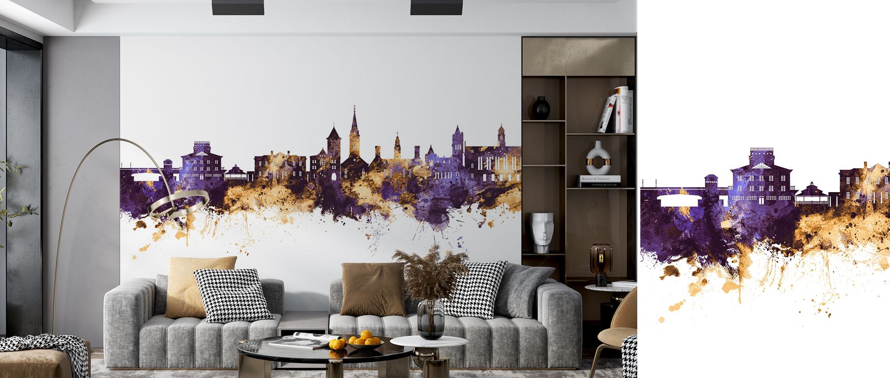 Cultural rhythm defines the New Bern North Carolina Skyline Purple & Gold Wallpaper, where imagery reflects composure. Its design enriches bedrooms or living rooms, creating atmosphere alive with sophistication. Walls resonate with balance, turning interi