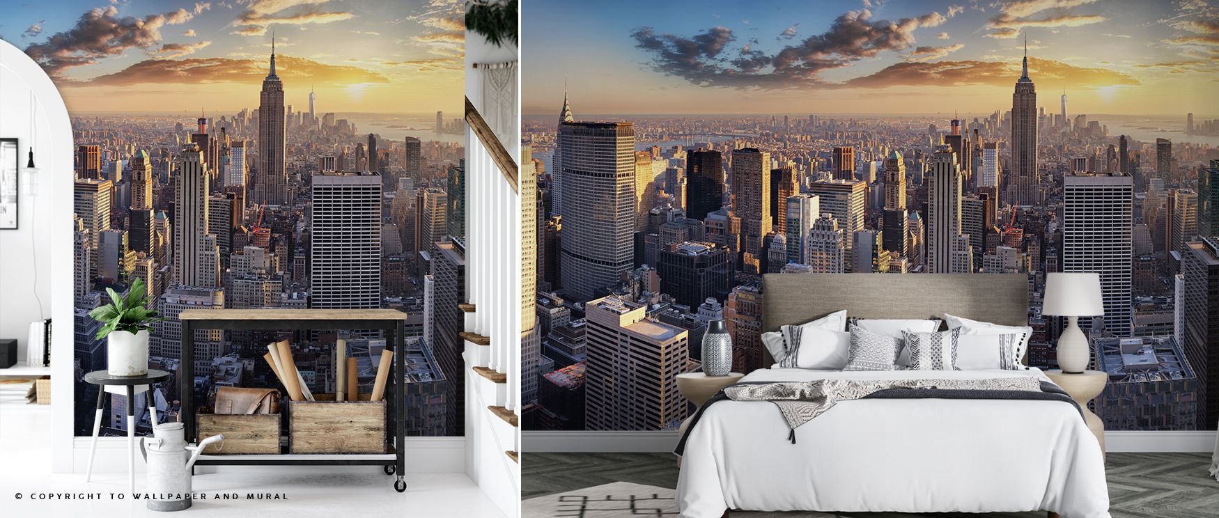 Radiant skies define the New York City Sunset Wallpaper, where warm tones enrich the skyline. Its imagery transforms living rooms or bedrooms into interiors filled with atmosphere. Walls gain energy, shaping cultural reflections of balance, charm, and tim