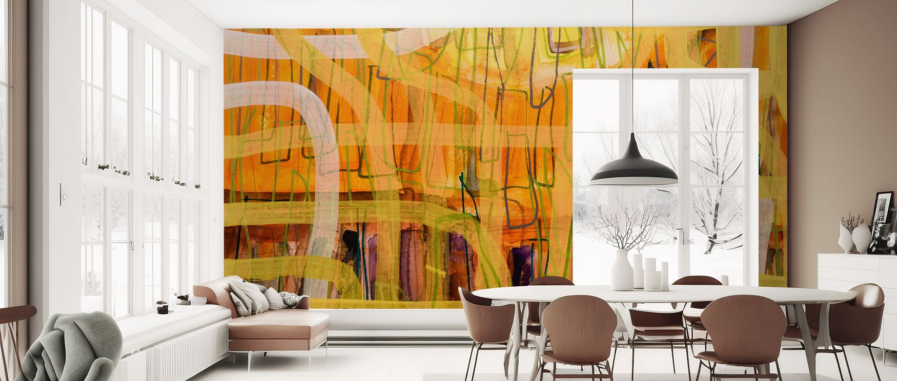 Notation in F-Minor Wallpaper radiates harmony through symbols that suggest sound, each detail reflecting balance. The motifs create rhythm across the surface, filling interiors with charm. The composition feels alive yet calm, offering atmosphere that in