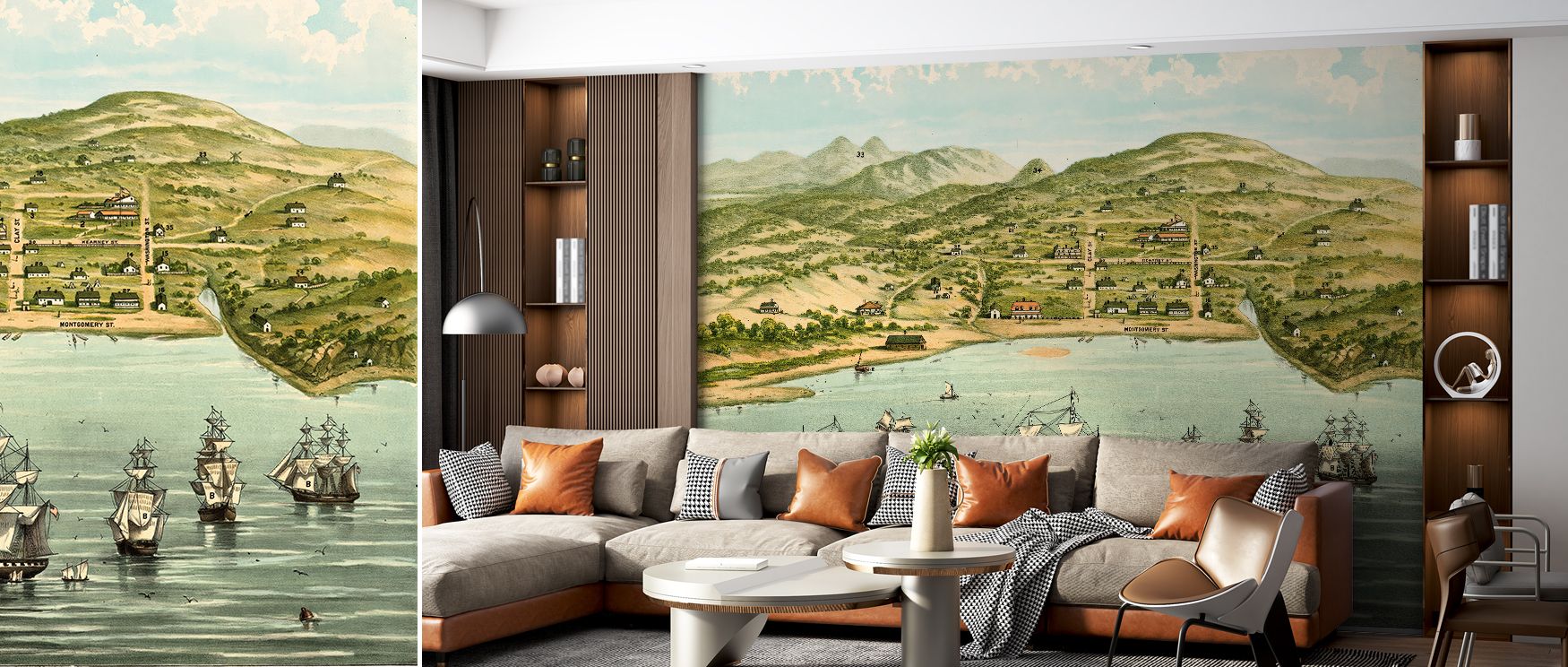 Historic charm emerges in the Old View of San Francisco Wallpaper, where tonal imagery conveys rhythm. Its design enriches bedrooms or offices, creating atmosphere alive with serenity. Walls resonate with balance, turning interiors into reflective spaces 