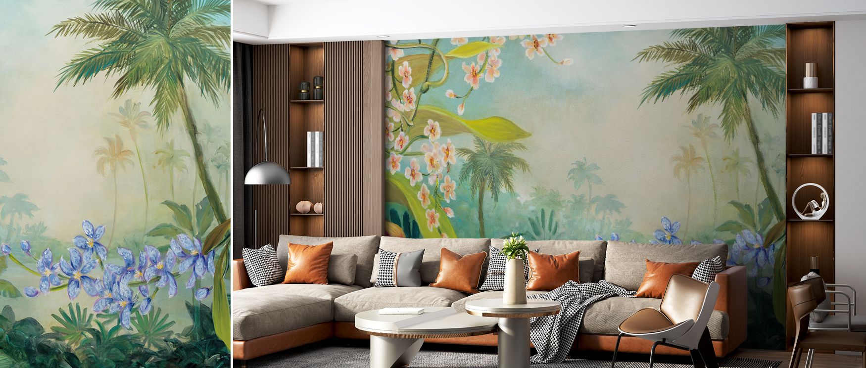 The Orchid River Wallpaper layers floral imagery into serene tones, where motifs enrich rhythm. Its design enriches bedrooms or offices, creating atmosphere alive with charm. Walls resonate with balance, turning interiors into reflective landscapes enrich