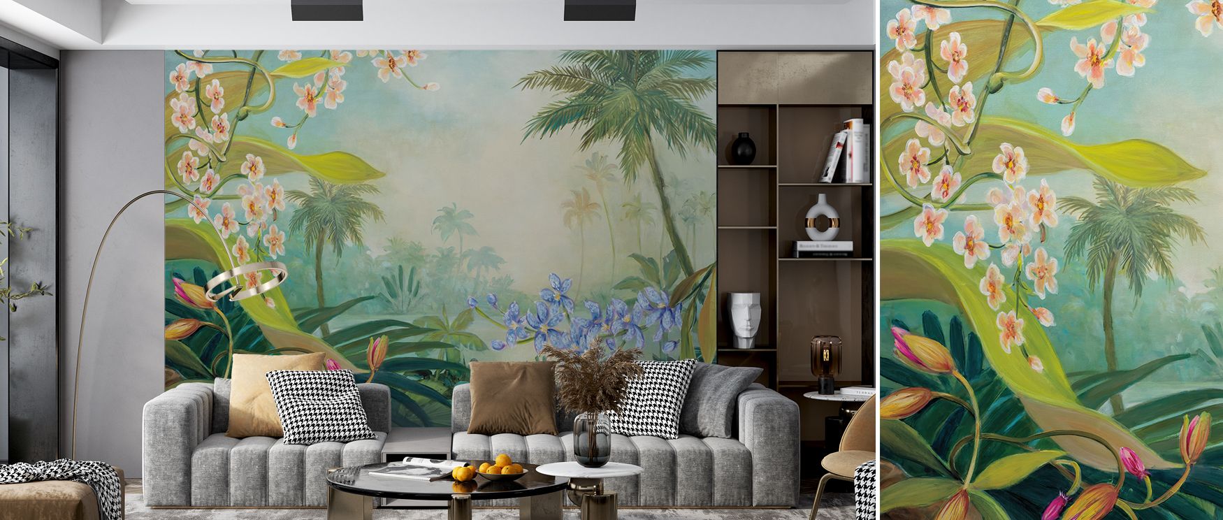Floral rhythm defines the Orchid River Wallpaper, where imagery conveys serenity. Its design enriches bedrooms or offices, creating atmosphere alive with composure. Walls resonate with refinement, turning interiors into reflective settings enriched with b