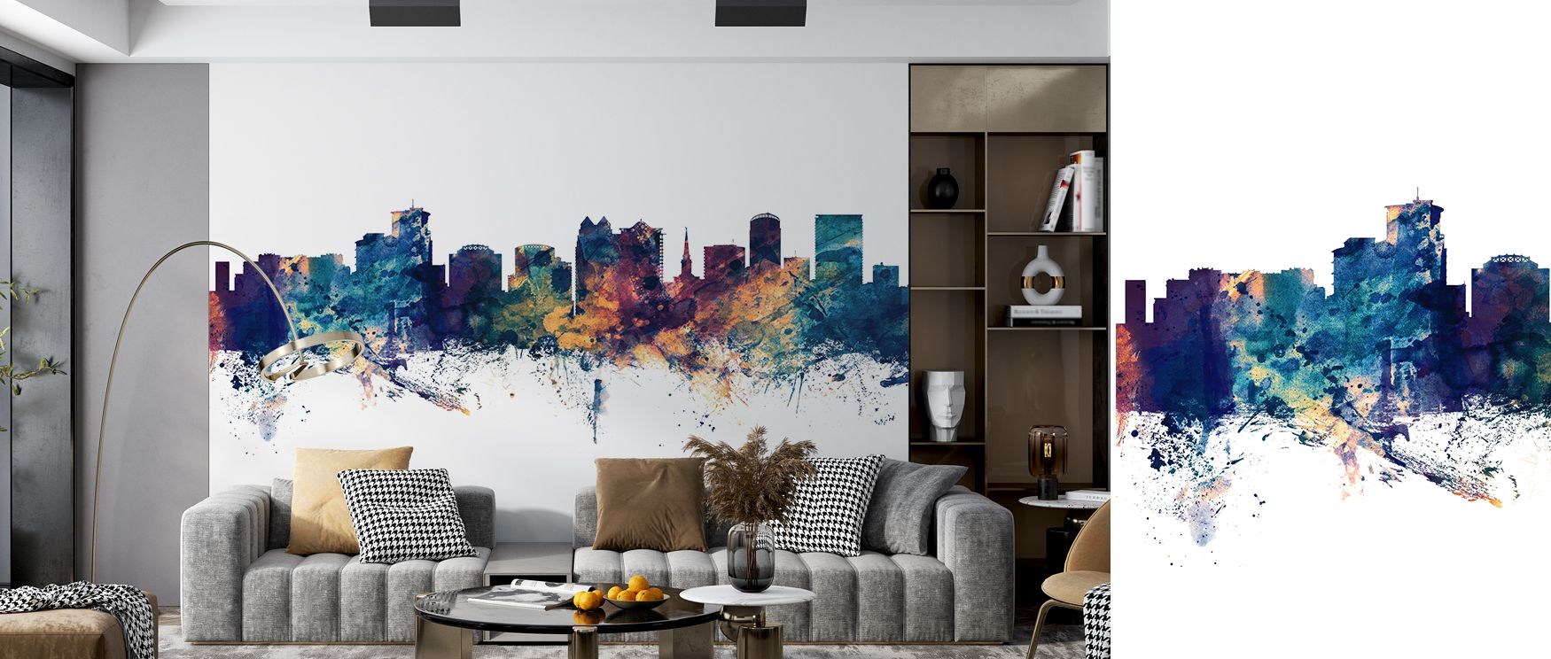 Radiance defines the Orlando Florida Skyline Blue & Bronze Wallpaper, where tones reflect elegance. Its design enriches bedrooms or offices, creating atmosphere alive with composure. Walls resonate with cultural charm, turning interiors into reflective la