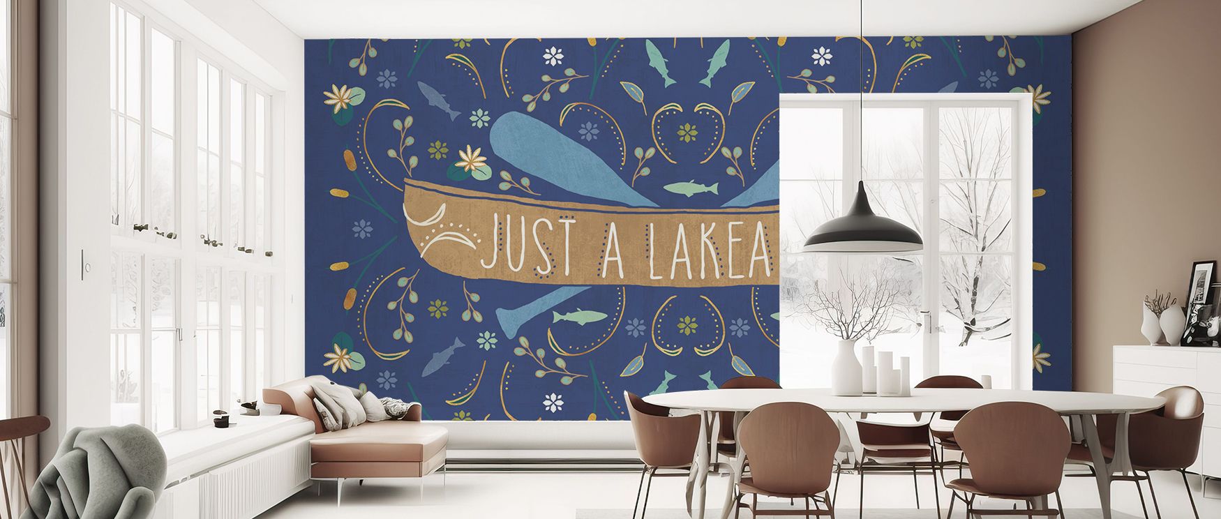 Across the Otomi Lake Dark Wallpaper, lively motifs animate a dark canvas with playful spirit and imaginative flow. The energy of the design radiates vibrancy while being anchored by deep tones that add structure. Each playful form sparks curiosity, turni