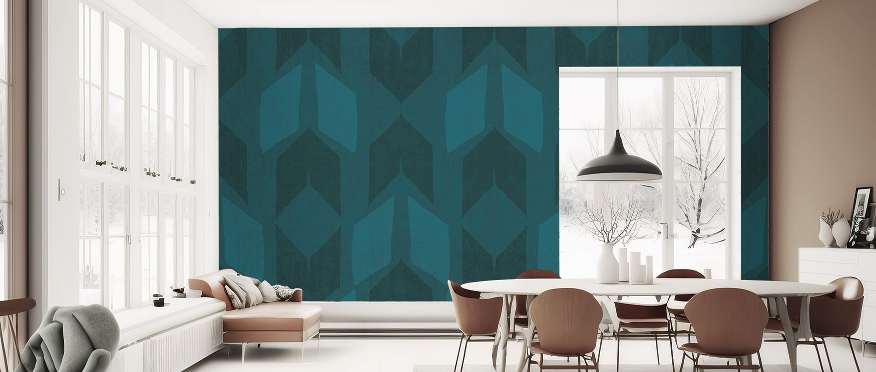 Modern vibrancy flows through the Outdoor Arrows Turquoise Wallpaper, where turquoise arrow motifs stretch across the surface with rhythm and grace. Each pattern conveys direction and energy, guiding interiors into balance. The turquoise palette radiates 