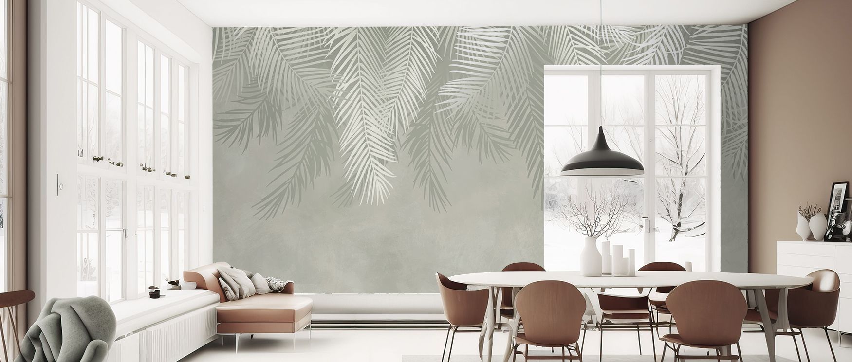 Atmosphere flows within the Palms Above Wallpaper, where palms create rhythm against tranquil tones that suggest openness. Each motif enhances clarity, offering calm presence. The composition transforms walls into backdrops filled with tropical energy. Pe