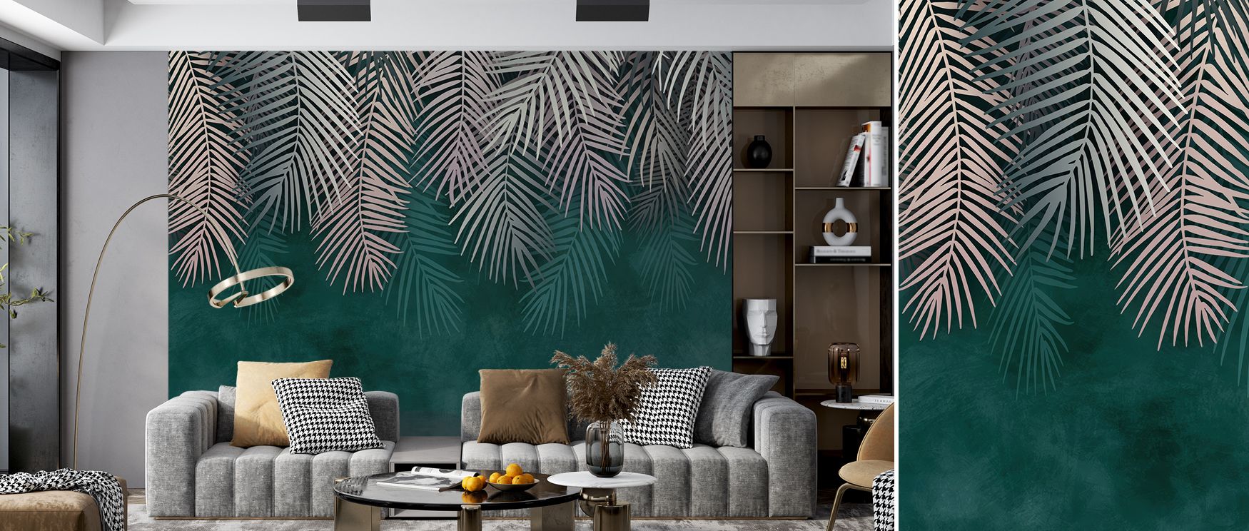 Tropical clarity defines the Palms Up Ahead Wallpaper, where palms stretch upward against muted tones with flowing rhythm. Each motif conveys balance, enhancing interiors with serene charm. The design transforms walls into airy backdrops of tropical prese