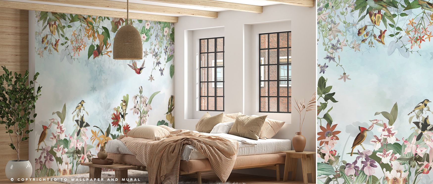 The Paradise View Blue Wallpaper captures scenic beauty through layers of blue tones that flow across the wall with serene rhythm. Each detail suggests calm horizons, filling interiors with tranquility. The composition evokes paradise, offering atmosphere