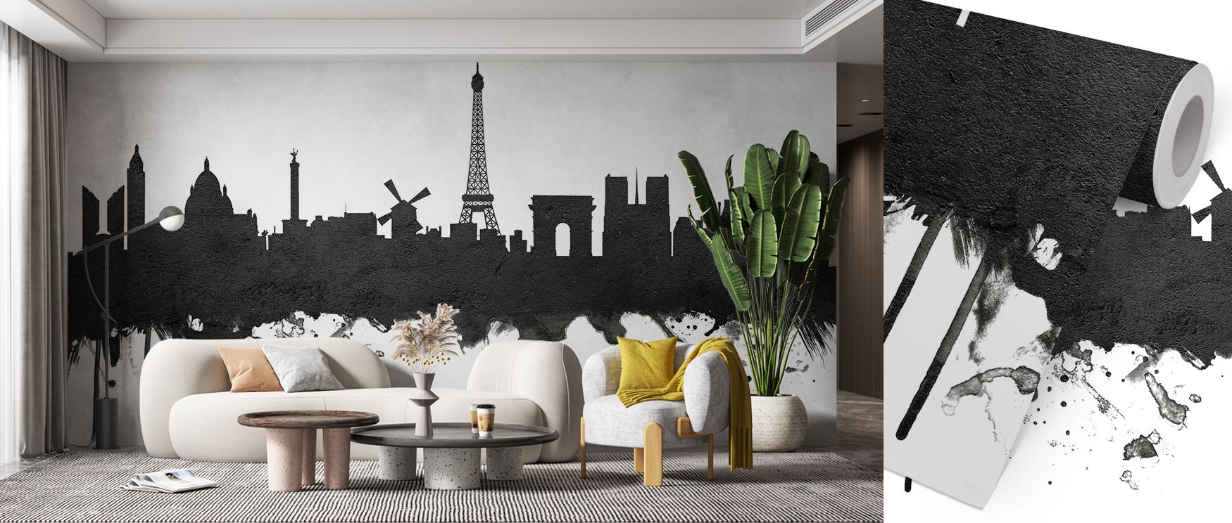 The Paris Skyline Black & White Wallpaper reflects cultural artistry through silhouettes outlined in monochrome tones. Each detail conveys clarity and rhythm, enriching atmosphere with calm strength. The design provides heritage presence while maintaining