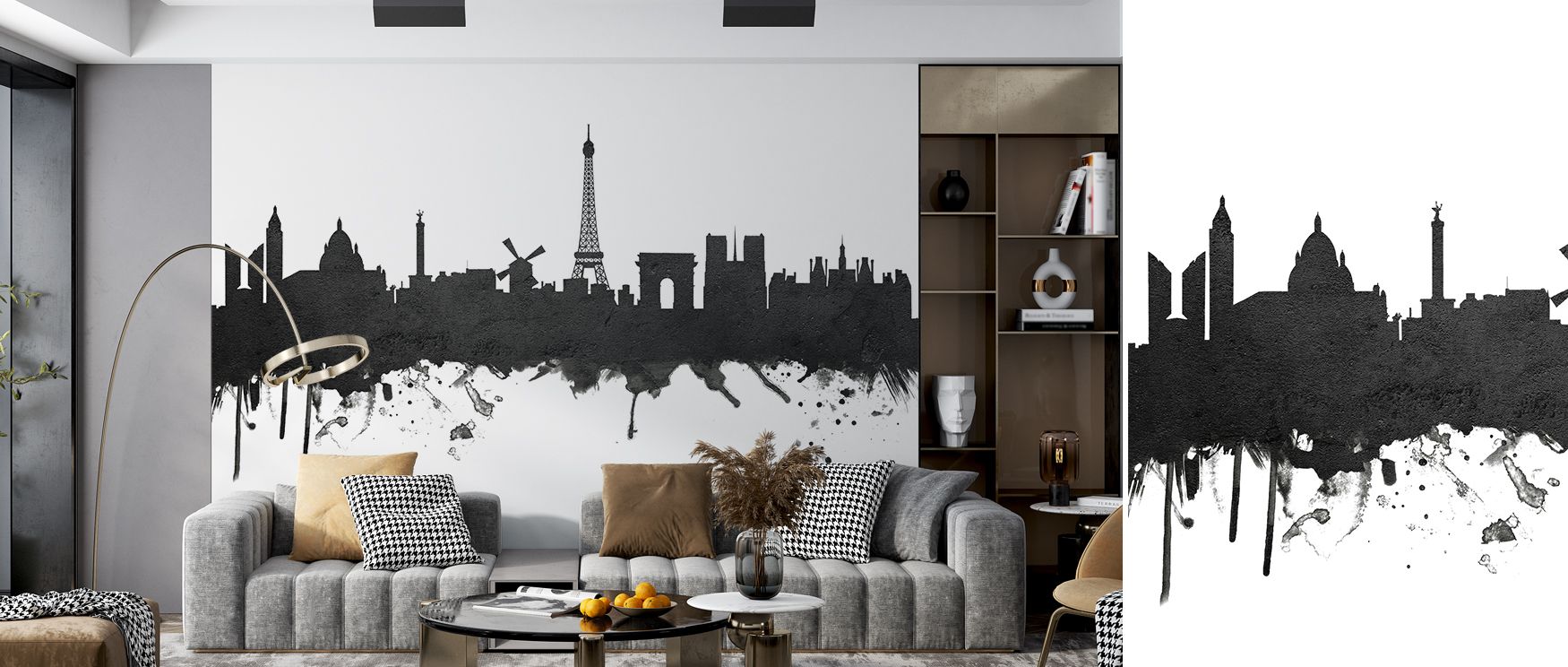Elegance emerges in the Paris Skyline Black & White Wallpaper, where city silhouettes stand tall across monochrome surfaces. Each detail conveys cultural rhythm, enriching atmosphere with calm sophistication. The design radiates heritage, transforming int