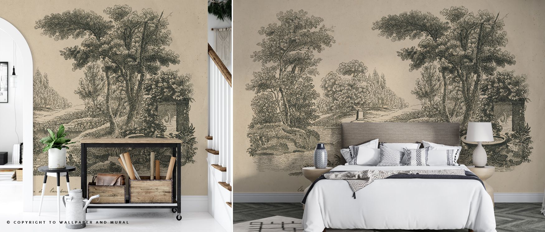 The Park Etching Wallpaper reflects artistry through motifs arranged across subtle tones, creating rhythm and elegance. Each element conveys calm presence, enriching interiors with sophistication. The design balances refinement and serenity, offering wall