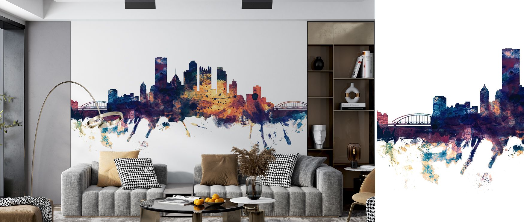 Charm emerges in the Pittsburg Pennsylvania Skyline Blue & Bronze Wallpaper, where city motifs rise with clarity across tonal contrasts. Each silhouette conveys rhythm, enriching atmosphere with heritage elegance. The design radiates refinement, turning w