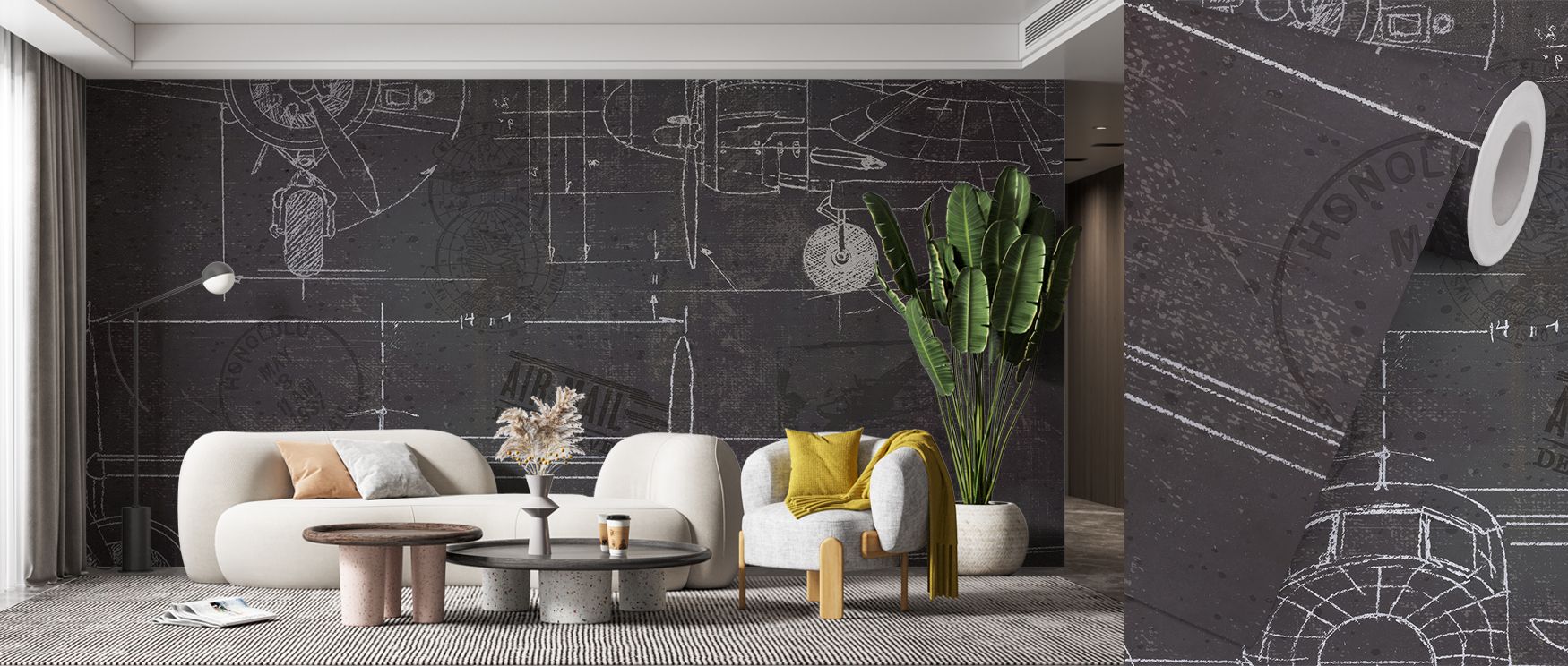 Industrial refinement flows in the Plane Blueprint II Wallpaper, where motifs convey clarity across calming tones. Each element reflects structure, enriching atmosphere with charm. The design radiates strength, turning walls into canvases filled with soph
