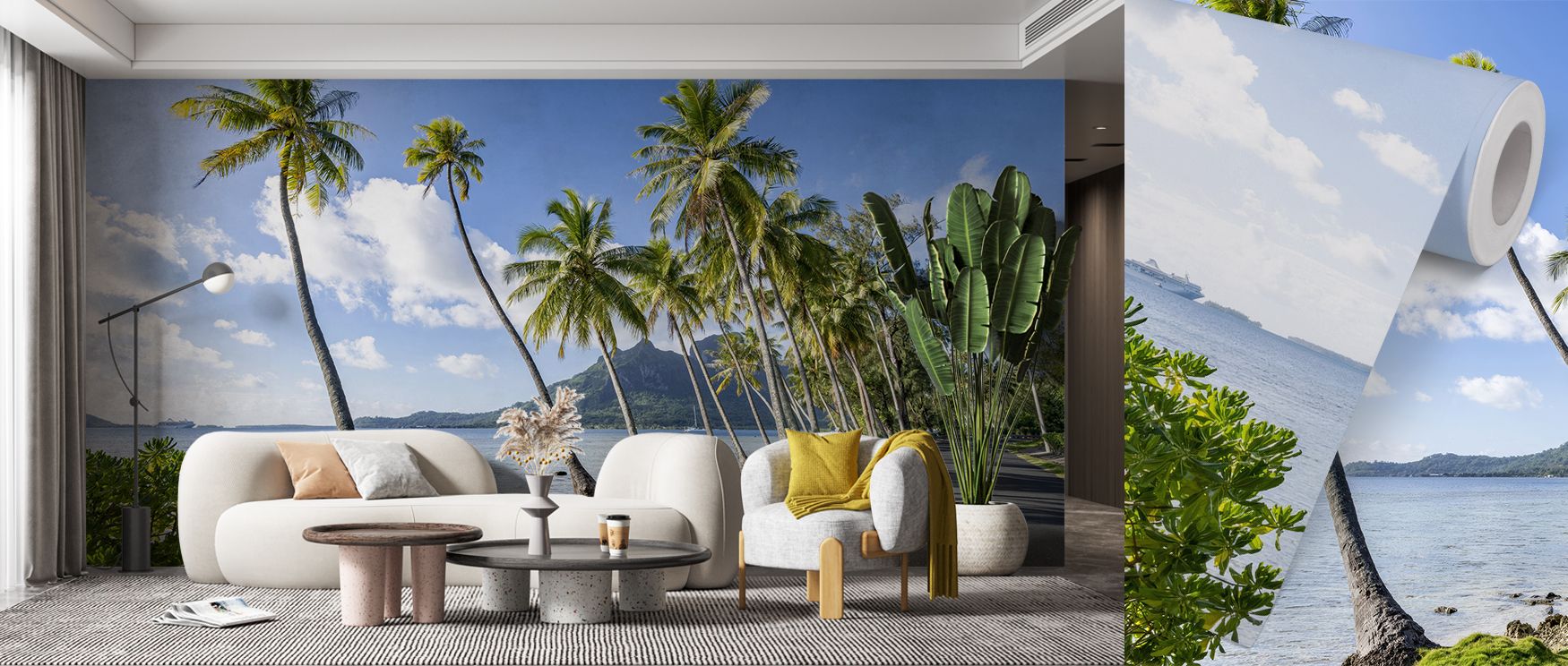 Seaside clarity defines the Pofai Bay Wallpaper, where tranquil motifs convey rhythm across soft tones. Each detail enriches atmosphere with charm, offering interiors calm presence. The design radiates refinement, making walls expressive with coastal arti