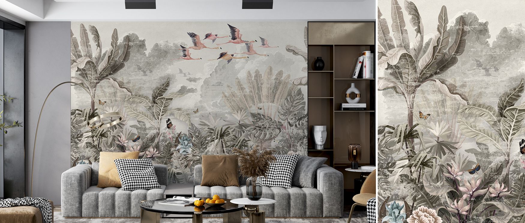 The Powder Tropics Wallpaper conveys tropical grace through motifs arranged in balance across calming tones. Each detail enriches atmosphere with rhythm and charm. The design radiates serenity, turning walls into canvases of tropical beauty. Perfect for b